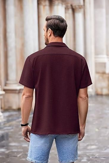 This Men's Knit Stylish Half Sleeve Shirt in Purple offers a comfortable and stylish option for any occasion. Made with high-quality knit fabric, this shirt boasts a sleek and modern design, perfect for the fashion-forward man. The half sleeve design allows for easy movement and breathability, making it a versatile piece for any wardrobe.