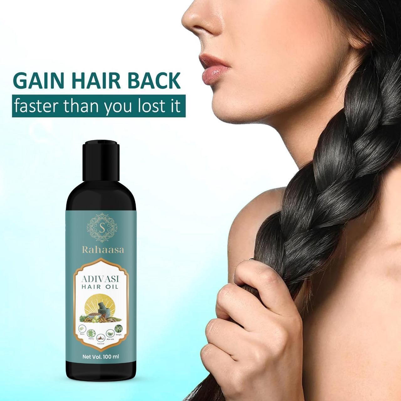 Formulated with traditional Adivasi wisdom, Rahaasa Hair Oil delivers comprehensive hair nourishment in a convenient 200 ml dual pack. This potent blend penetrates deeply to strengthen follicles, reduce breakage, and enhance natural shine. Regular application helps combat dryness while promoting healthier, more resilient hair growth.