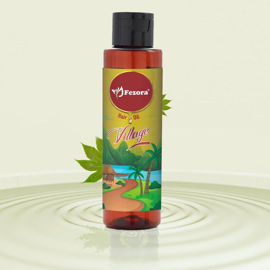 Fezora Village Hair Oil combines time-tested botanical extracts in a potent formula designed to address multiple hair concerns. This value pack of two 100ml bottles provides comprehensive hair care, targeting issues from the root to tip. The specialized blend penetrates deeply to strengthen follicles, restore moisture balance, and protect against environmental damage, resulting in visibly healthier, more manageable hair with continued use.