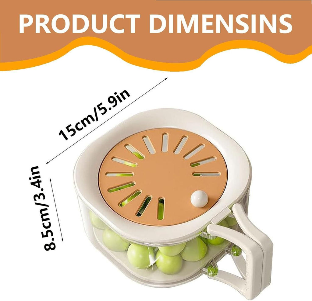 Engineered with a specialized drainage system, this Fruit Drain Basket maximizes produce longevity through effective moisture management. The calculated perforation design elevates fruits above collected water, preventing premature spoilage while ensuring optimal ventilation. An essential kitchen tool for proper fruit maintenance, combining functional storage with professional-grade preservation capabilities.