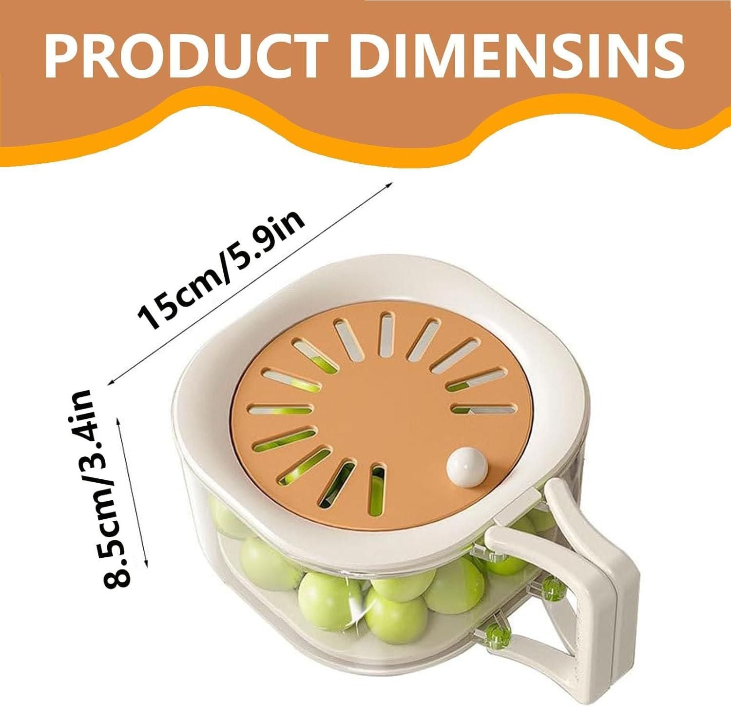Engineered with a specialized drainage system, this Fruit Drain Basket maximizes produce longevity through effective moisture management. The calculated perforation design elevates fruits above collected water, preventing premature spoilage while ensuring optimal ventilation. An essential kitchen tool for proper fruit maintenance, combining functional storage with professional-grade preservation capabilities.