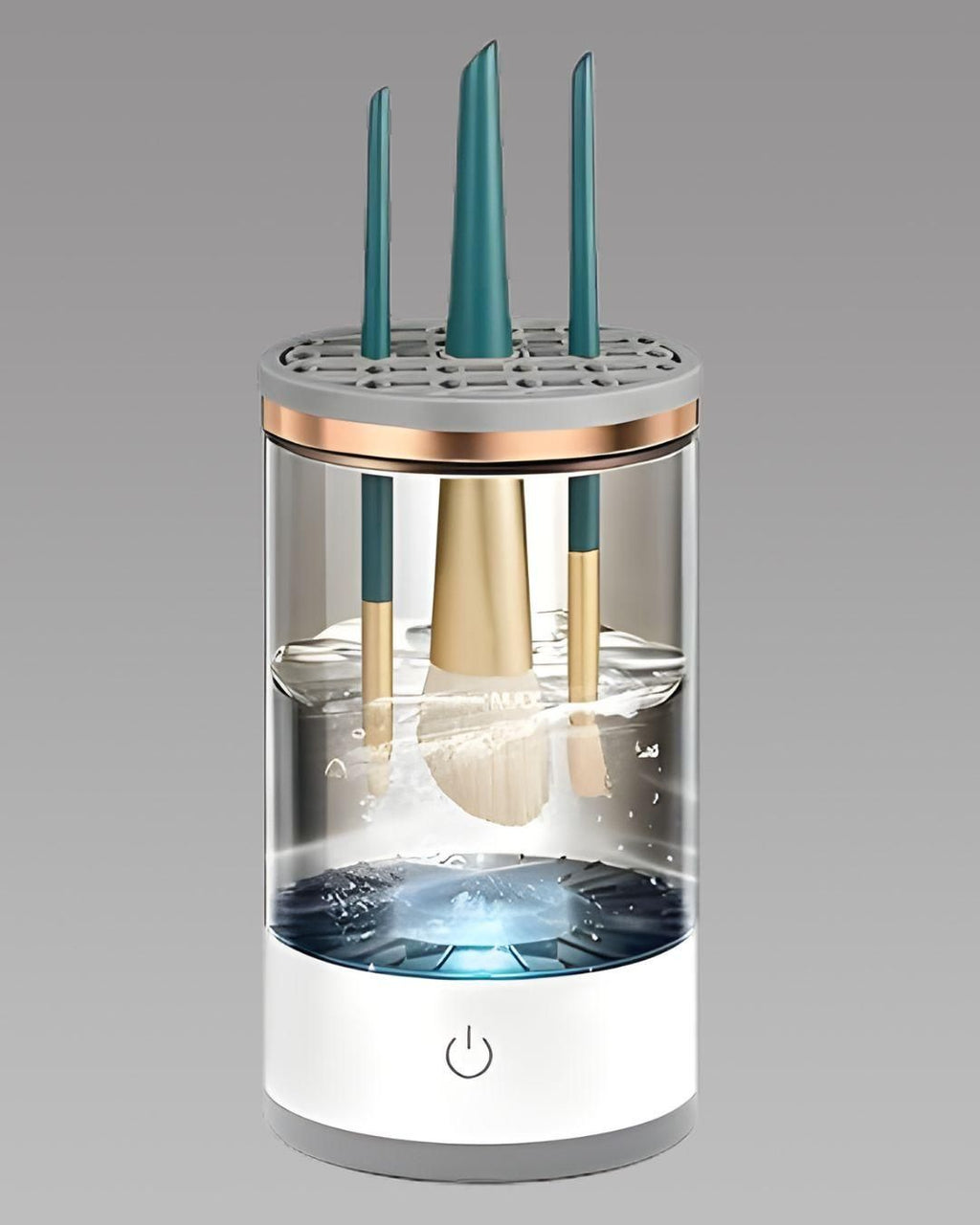 This advanced USB Rechargeable Makeup Brush Cleaner delivers professional-grade sanitization for all cosmetic brushes. The automatic electric cleaning mechanism thoroughly removes makeup residue, oils, and bacteria without damaging bristles. Featuring deep cleaning technology and convenient USB recharging, this device ensures your brushes remain in optimal condition, extending their lifespan while maintaining application quality and preventing skin irritation from contaminated tools.
