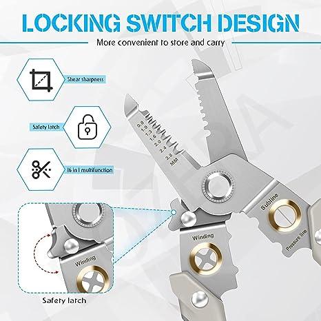 This 6-in-1 multifunctional tool combines cable looping, splitting, cutting, and wire stripping capabilities in one compact plier. Designed for precision and durability, it streamlines electrical and wiring tasks, reducing the need for multiple tools. Ideal for professionals seeking efficiency and reliability in cable management and wire preparation.