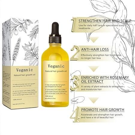 Formulated with potent botanical extracts, our Vegan Natural Hair Growth Oil stimulates follicles and nourishes the scalp to promote thicker, healthier hair. This convenient pack of two ensures consistent application for optimal results. Each bottle contains ethically-sourced ingredients that strengthen hair structure while preventing breakage and thinning.