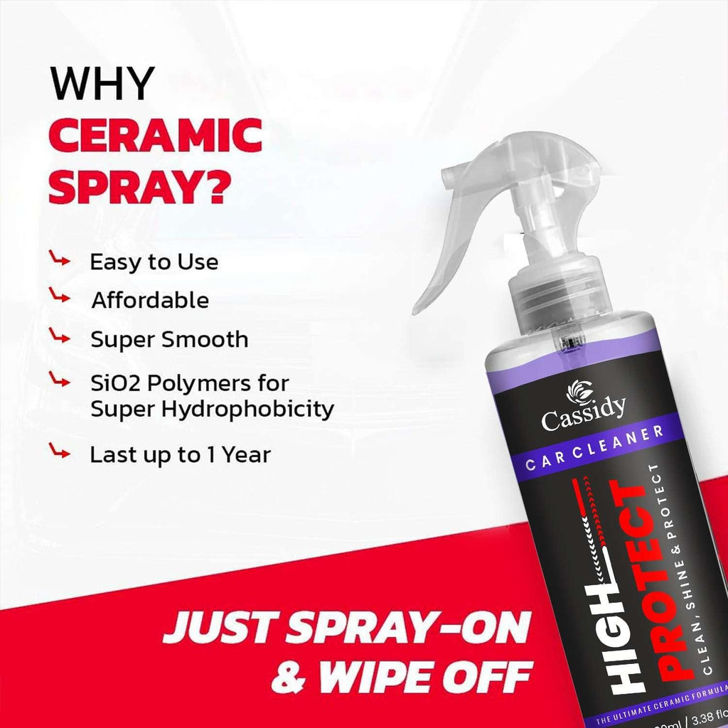 CASSIDY Car Cleaner 100ml (Pack of 2) delivers a high-performance cleaning formula tailored for automotive care. Each 100ml bottle effectively lifts dirt, grease, and contaminants while safeguarding your vehicle’s paint and finish. This pack of two ensures you have ample supply for consistent maintenance, helping to maintain a pristine, showroom-quality appearance. Its easy-to-use formula supports quick application and thorough cleaning, making it an essential product for car enthusiasts and professionals a