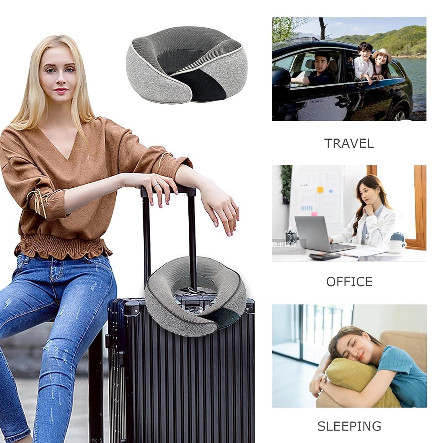 The Wander Plus Travel Neck Pillow delivers optimal cervical support through its anatomically-designed contours and responsive memory foam core. Its moisture-wicking, hypoallergenic cover maintains comfort during extended travel periods, while the adjustable toggle closure ensures a personalized fit. Compressing to 1/4 of its size when not in use, this thoughtfully engineered travel essential promotes proper spinal alignment to minimize travel-related discomfort.