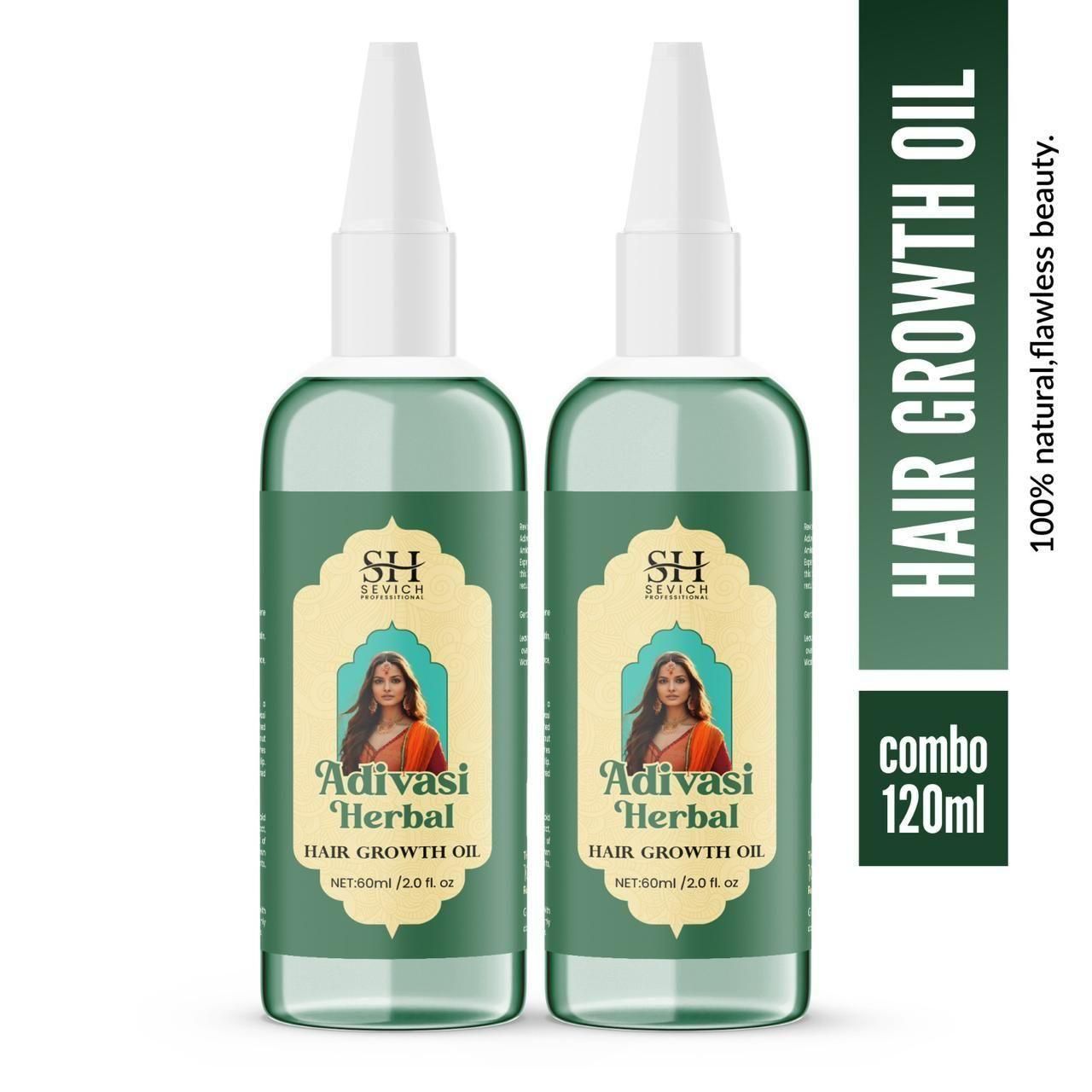 SH Adivasi Hernal Hair Growth Oil harnesses indigenous botanical knowledge to address hair loss concerns effectively. This concentrated 60ml formulation delivers essential nutrients directly to hair follicles, stimulating dormant roots and enhancing cellular regeneration. The dual-pack system ensures a complete treatment cycle, allowing for consistent application that progressively strengthens hair structure, reduces premature shedding, and promotes visibly thicker growth patterns with continued use.