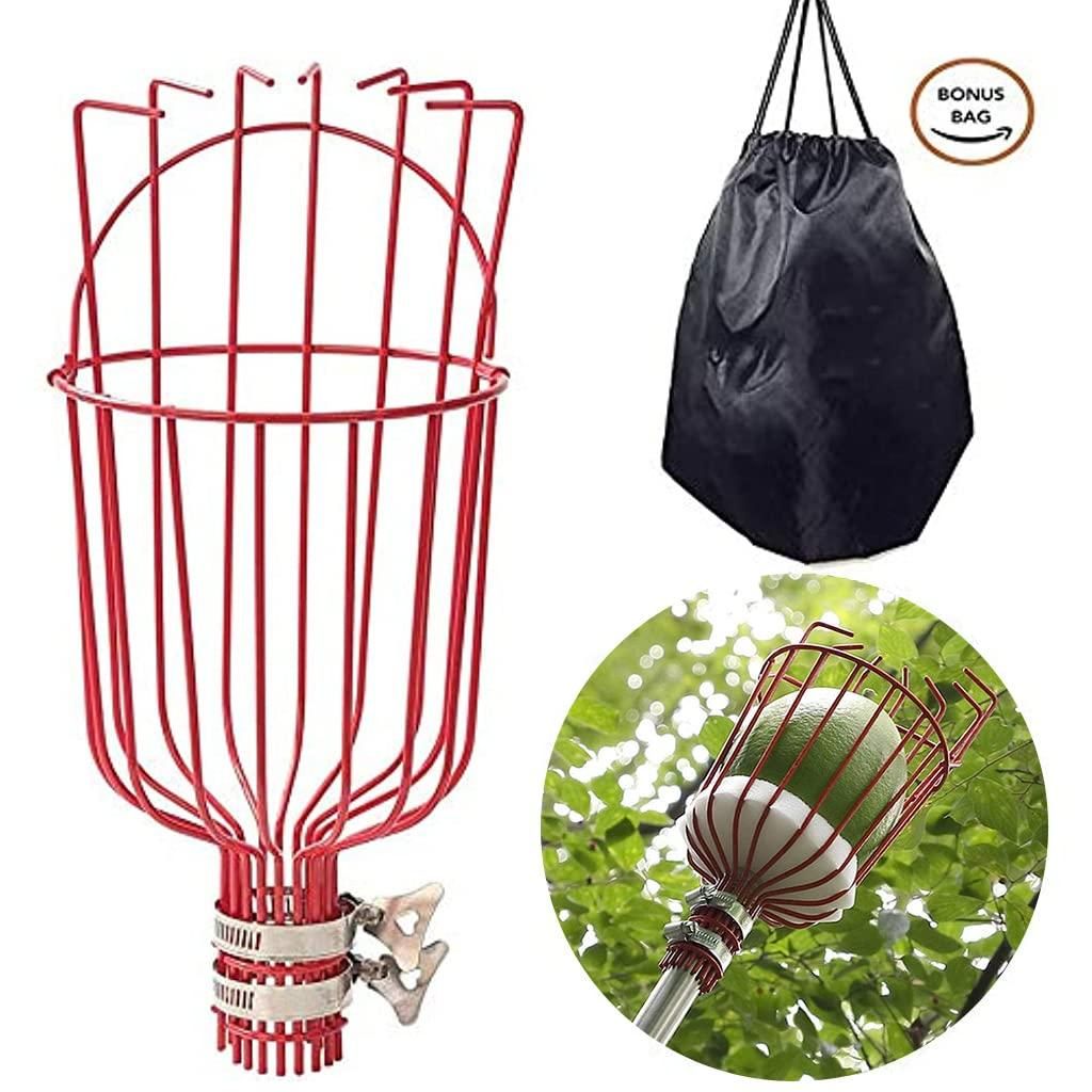 This professional-grade Fruit Picker with Basket features an extendable pole design that reaches high branches with minimal effort. The cushioned collection basket prevents bruising while harvesting delicate fruits, and its lightweight yet sturdy construction ensures season after season reliability. Engineered with a precise picking mechanism that cleanly separates fruit from stems, this tool maximizes yield while preserving tree health—an indispensable investment for serious gardeners and orchard managers.