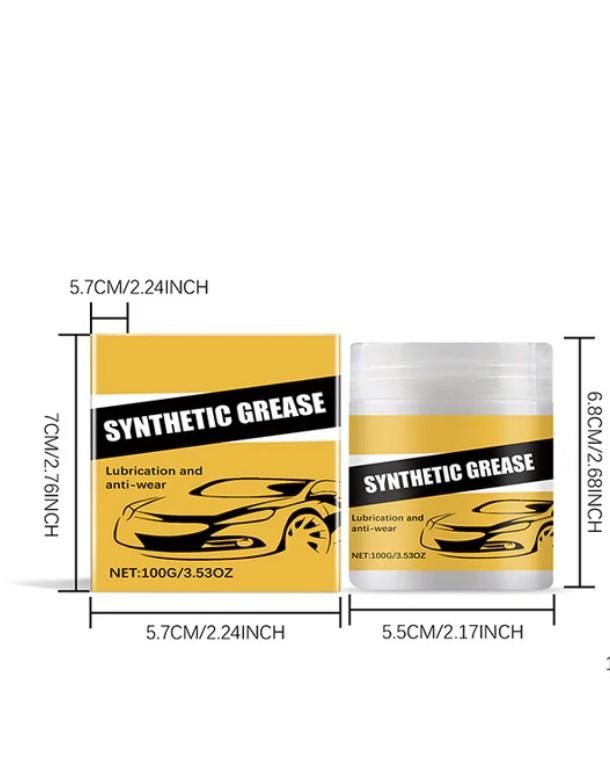 Multipurpose Car Lubricating & Anti-Wear Grease (Pack of 2) contains two 100gm tubes designed to provide superior lubrication and protection for automotive components. This grease minimizes friction and wear, enhancing the durability of bearings, joints, and other moving parts. Its water-resistant and anti-corrosive properties ensure reliable performance in diverse driving conditions. 