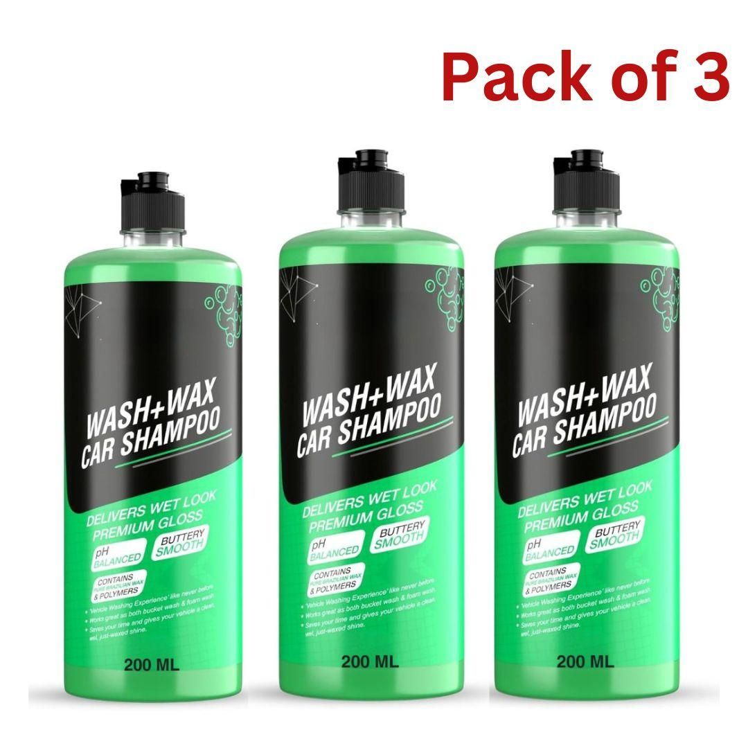 Wash and Wax Car Shampoo 200ml (Pack of 3) combines effective cleaning with protective waxing in one easy step. This expert-formulated shampoo removes dirt and contaminants while leaving a durable wax coating that enhances gloss and shields your car’s paint from environmental damage. Suitable for all vehicle types, this pack of three provides consistent, high-quality care to maintain your car’s showroom finish effortlessly.
