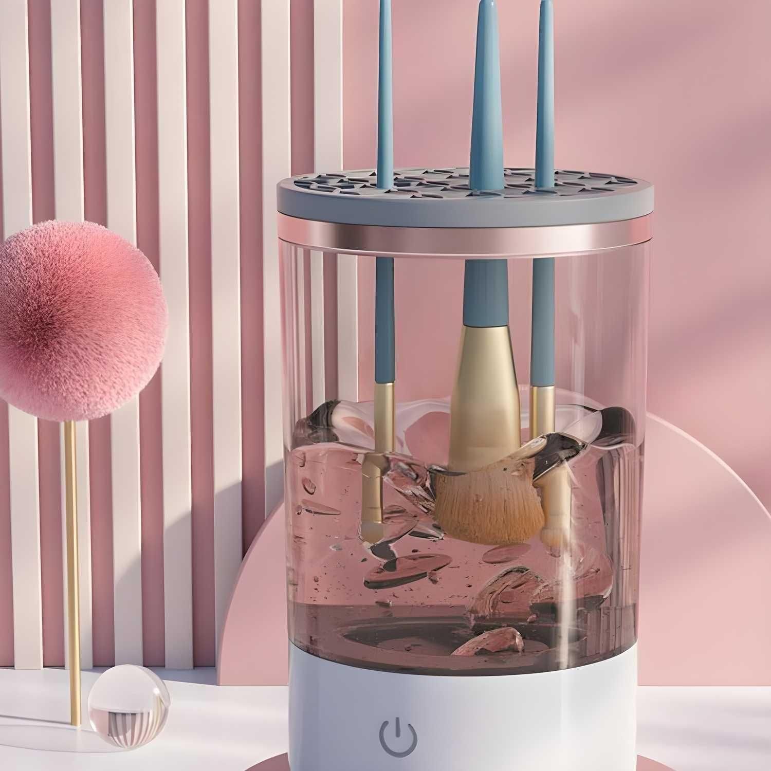This advanced USB Rechargeable Makeup Brush Cleaner delivers professional-grade sanitization for all cosmetic brushes. The automatic electric cleaning mechanism thoroughly removes makeup residue, oils, and bacteria without damaging bristles. Featuring deep cleaning technology and convenient USB recharging, this device ensures your brushes remain in optimal condition, extending their lifespan while maintaining application quality and preventing skin irritation from contaminated tools.