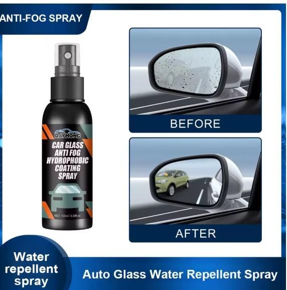This Car Glass Anti-Fog Hydrophobic Coating comes in a pack of two 100ML bottles, designed to enhance visibility and safety while driving. The advanced formula prevents fog formation and repels water on glass surfaces, ensuring a clear view in rainy or humid conditions. Easy to apply and durable, it reduces glare and helps maintain cleaner windows, contributing to safer driving experiences. Suitable for all vehicle glass types, this coating offers reliable, long-lasting protection against moisture