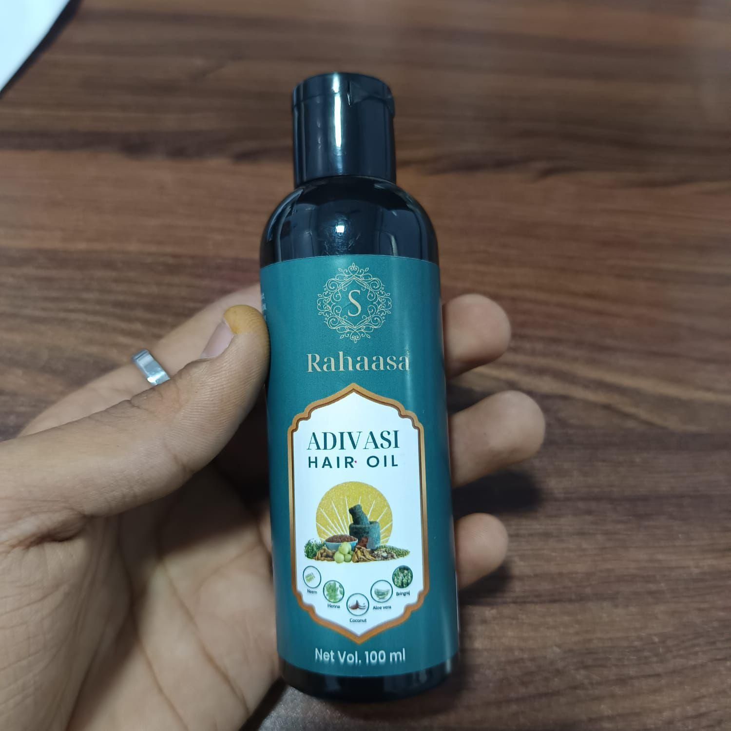Formulated with traditional Adivasi wisdom, Rahaasa Hair Oil delivers comprehensive hair nourishment in a convenient 200 ml dual pack. This potent blend penetrates deeply to strengthen follicles, reduce breakage, and enhance natural shine. Regular application helps combat dryness while promoting healthier, more resilient hair growth.