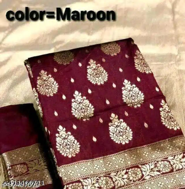 This Banarasi Silk Saree in a striking red hue spans 6.3 meters, offering a luxurious drape and classic appeal. Woven from high-quality silk, it features intricate patterns that highlight traditional craftsmanship. Perfect for formal events and celebrations, this saree combines rich texture with timeless elegance to enhance your ethnic collection.
