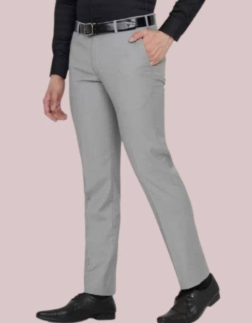 Solid Mid-Rise Stretchable Men's Formal Trousers

Expertly tailored formal trousers featuring a comfortable mid-rise fit with premium stretchable fabric that adapts to your movements while maintaining a professional silhouette. Available in multiple sizes to ensure the perfect fit for every professional occasion. The versatile design transitions seamlessly from office meetings to evening functions.