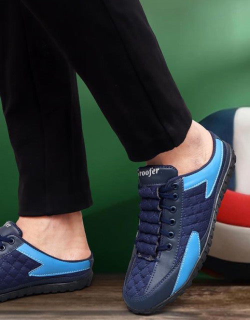 These men's blue slip-on shoes combine convenience with refined style. Crafted for easy wear, they feature a comfortable fit and durable materials that support daily use. Their versatile design makes them suitable for a range of settings, from casual outings to smart-casual events, ensuring you stay comfortable and polished throughout the day.