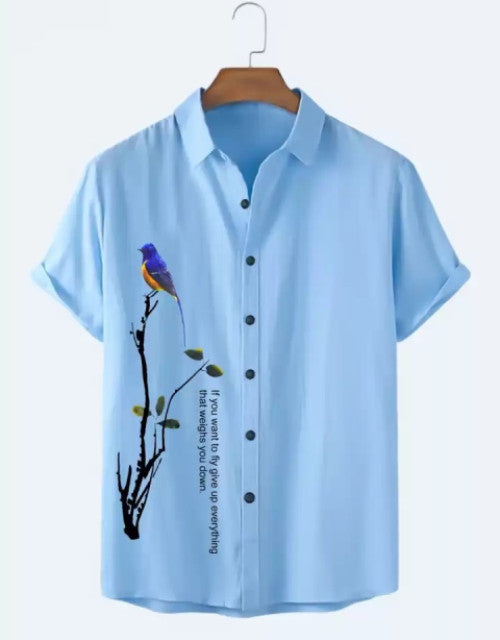 This men's shirt offers a regular, super slim fit with a unique graphic print and slim collar. The slim fit creates a modern and flattering silhouette, while the graphic print adds a touch of personality. Perfect for casual wear, this shirt is both stylish and comfortable.