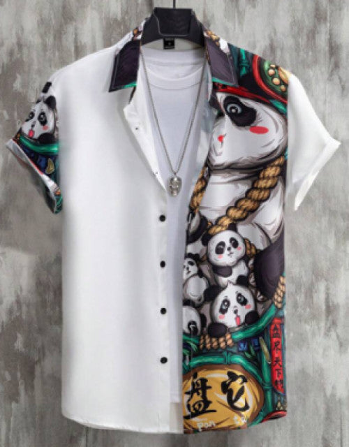 This men's casual shirt features a regular, super slim fit with a trendy printed design. Made from high-quality materials, it offers a stylish and comfortable look for any occasion. With a flattering fit and eye-catching print, this shirt is sure to elevate your style game.
