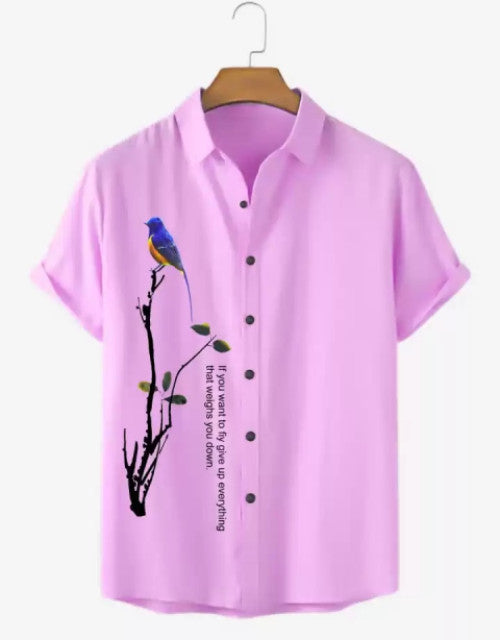 Introducing our Men Regular, Super Slim Fit Printed Cut Away Collar Casual Shirt. Expertly crafted with a modern cut for a flattering fit. The unique print adds a touch of personality to any outfit. Made from high-quality material, this shirt is perfect for any casual occasion.
