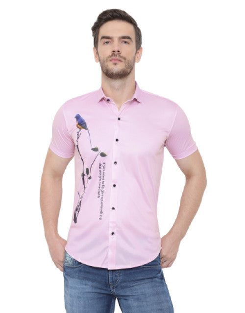 Introducing our Men Regular, Super Slim Fit Printed Cut Away Collar Casual Shirt. Expertly crafted with a modern cut for a flattering fit. The unique print adds a touch of personality to any outfit. Made from high-quality material, this shirt is perfect for any casual occasion.