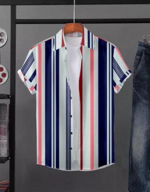 Discover the perfect combination of style and comfort with our Men Regular, Super Slim Fit Striped Casual Shirt. Designed to enhance your physique, this shirt boasts a modern slim fit and stylish striped pattern. Perfect for any casual occasion, elevate your wardrobe with our premium quality shirt.