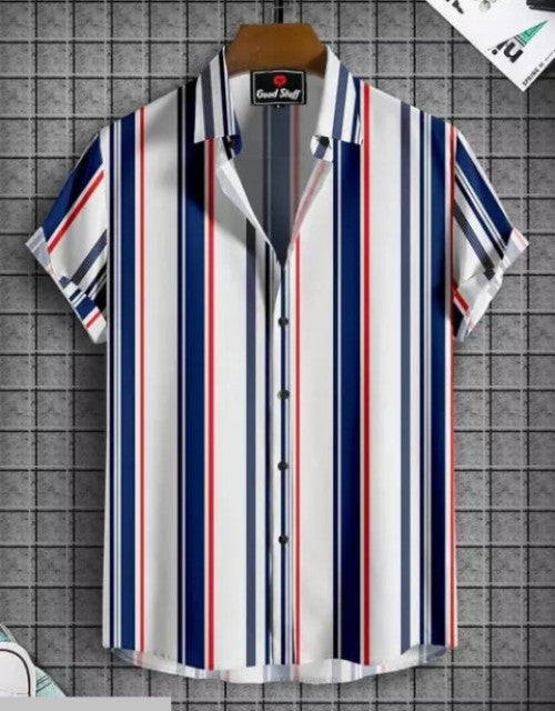 Discover the perfect combination of style and comfort with our Men Regular, Super Slim Fit Striped Casual Shirt. Designed to enhance your physique, this shirt boasts a modern slim fit and stylish striped pattern. Perfect for any casual occasion, elevate your wardrobe with our premium quality shirt.