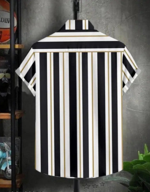 Introducing our Men Regular, Super Slim Fit Striped Cut Away Collar Casual Shirt. With its modern fit and classic striped design, this shirt is perfect for any casual occasion. Made from high-quality materials, it offers both comfort and style. Add it to your wardrobe for a sophisticated look.