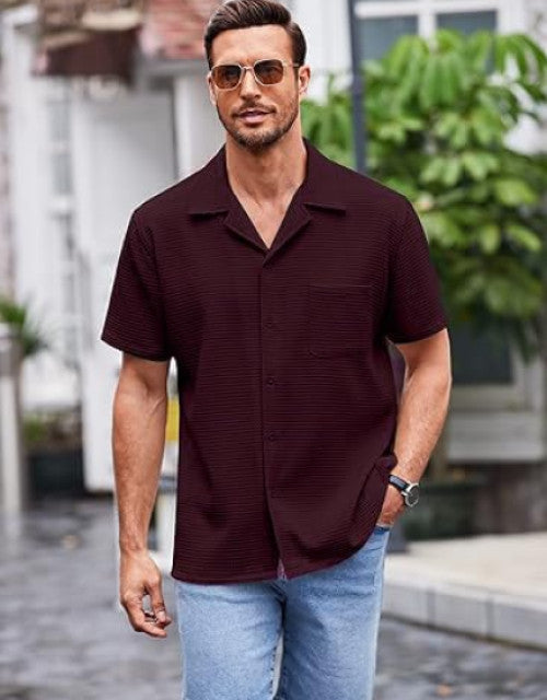 Elevate your casual look with this Men Relaxed Fit Checkered Spread Collar shirt. The relaxed fit ensures comfort, while the checkered pattern adds a touch of style. Perfect for any casual occasion, this shirt is a must-have in your wardrobe.