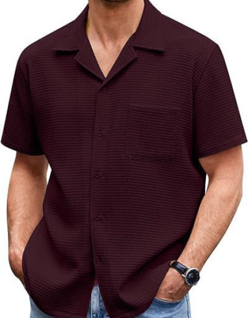 Elevate your casual look with this Men Relaxed Fit Checkered Spread Collar shirt. The relaxed fit ensures comfort, while the checkered pattern adds a touch of style. Perfect for any casual occasion, this shirt is a must-have in your wardrobe.