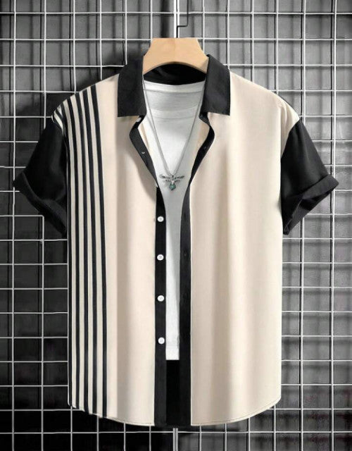Discover the ultimate blend of style and comfort with our Men Relaxed Fit Striped Spread Collar Casual Shirt. Made from high-quality materials, this shirt features a relaxed fit and a classic striped design, perfect for any casual occasion. Elevate your wardrobe and feel confident all day long.