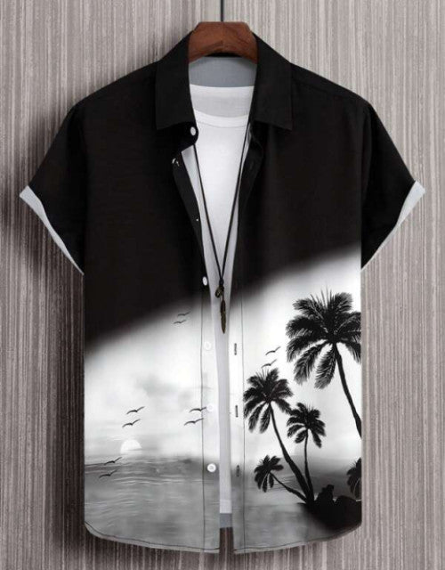Upgrade your wardrobe with our Men Slim Fit Printed Cut Away Collar Casual Shirt. Made with a slim fit design, this shirt offers a stylish and modern look. The cut away collar adds a touch of sophistication, perfect for any casual or formal occasion. Update your style with this must-have shirt.