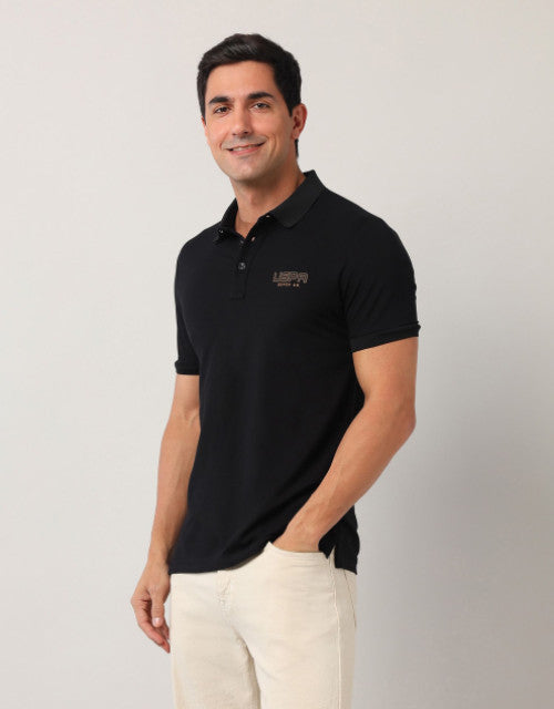 Crafted with high-quality, breathable cotton, our Men Solid Polo Collar T-shirt offers both comfort and style. The classic polo collar adds a touch of sophistication while the durable fabric ensures long-lasting wear. Perfect for any casual or formal occasion, this T-shirt is a versatile and essential addition to any wardrobe.