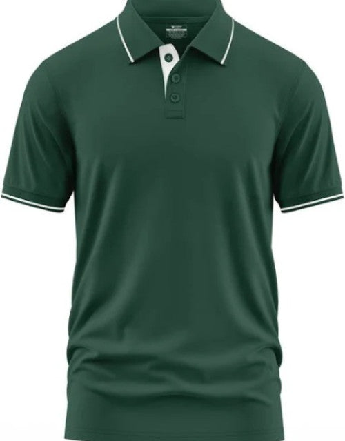 Expertly crafted from soft, breathable cotton, this Men’s Solid Polo Collar T-shirt offers both comfort and style. With a classic polo collar and a solid color design, this shirt is a versatile addition to any wardrobe. Perfect for any casual or semi-formal occasion, it's a must-have for any fashion-forward man.