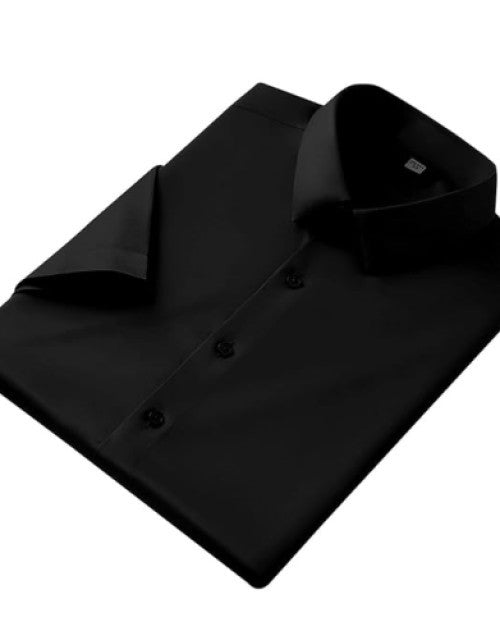This Men's Half Sleeve Regular Fit Solid Satin Formal Shirt is perfect for any professional setting. With its sleek design and comfortable fit, it is a must-have for any man's wardrobe. Made from high-quality satin fabric, it offers a polished and sophisticated look. Upgrade your formal wear with this essential piece.