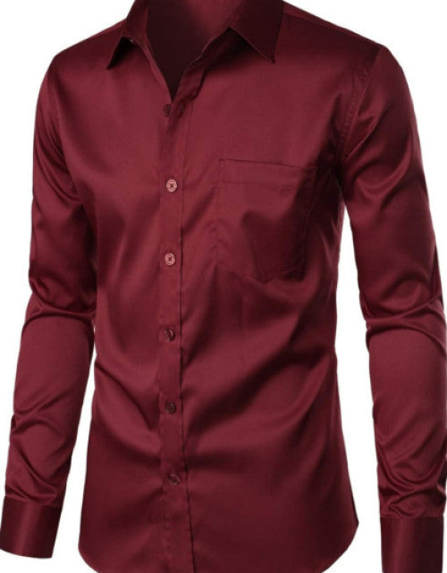 As a product expert, I highly recommend our Men's Solid Color Business Casual Shirt. Crafted with professional attire in mind, this shirt is both stylish and comfortable with its solid color design. Perfect for any business casual setting, this shirt will elevate your wardrobe with a touch of sophistication.