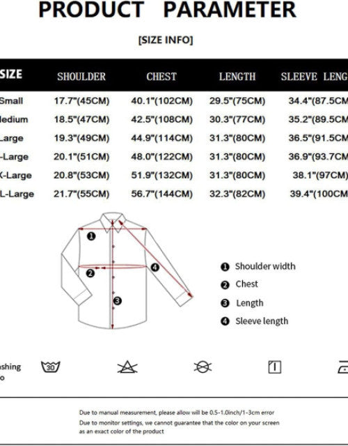 Stay sharp and comfortable with our Men's Stylish Casual Business Slim Fit Long Sleeve Shirt with Pocket. Designed for the modern man, our shirt features a slim fit for a polished look, long sleeves to keep you covered, and a convenient pocket for added functionality. Upgrade your wardrobe today.