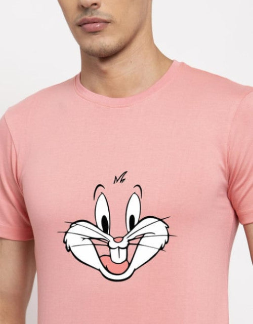 Expertly crafted from high-quality cotton material, this Pink Mens Yellow Cotton Printed T Shirt with a Round Neck combines style and comfort in one. Its vibrant colors and unique design make it a standout piece in any wardrobe. Upgrade your casual look with this must-have shirt.