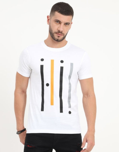 This Regular Fit Striped Crew-Neck T-Shirt combines classic styling with modern comfort. Crafted from premium cotton fabric, it features a timeless striped pattern that pairs effortlessly with jeans or shorts. The crew neckline provides a clean, versatile look while the regular fit ensures unrestricted movement throughout the day.