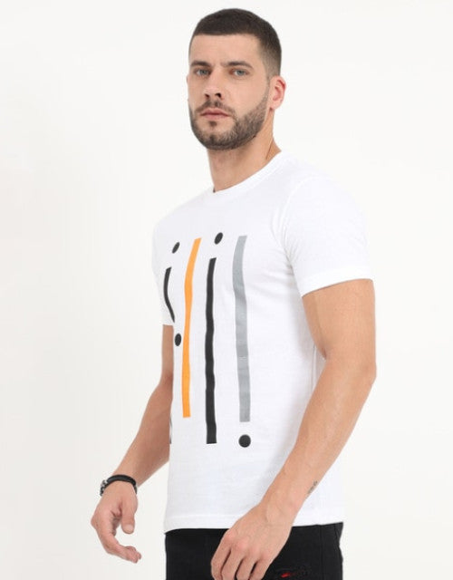 This Regular Fit Striped Crew-Neck T-Shirt combines classic styling with modern comfort. Crafted from premium cotton fabric, it features a timeless striped pattern that pairs effortlessly with jeans or shorts. The crew neckline provides a clean, versatile look while the regular fit ensures unrestricted movement throughout the day.