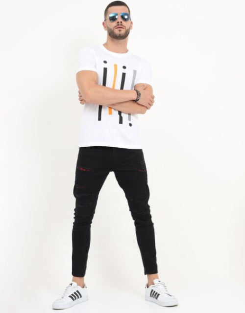 This Regular Fit Striped Crew-Neck T-Shirt combines classic styling with modern comfort. Crafted from premium cotton fabric, it features a timeless striped pattern that pairs effortlessly with jeans or shorts. The crew neckline provides a clean, versatile look while the regular fit ensures unrestricted movement throughout the day.