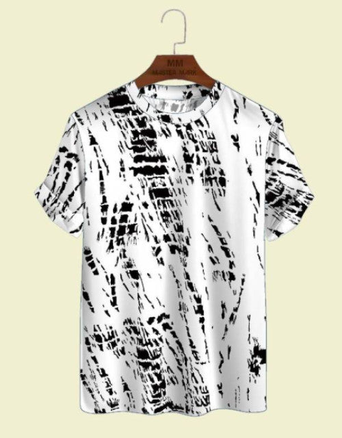 Round White T Shirt, Half Sleeves, Printed

This classic round neck white t-shirt features stylish half sleeves and eye-catching printed designs. Crafted from quality fabric for comfort and durability, it offers versatile styling options for casual outings or everyday wear. The balanced fit ensures both comfort and a polished appearance.
