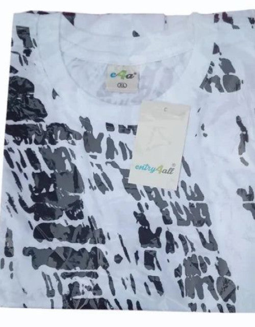 Round White T Shirt, Half Sleeves, Printed

This classic round neck white t-shirt features stylish half sleeves and eye-catching printed designs. Crafted from quality fabric for comfort and durability, it offers versatile styling options for casual outings or everyday wear. The balanced fit ensures both comfort and a polished appearance.