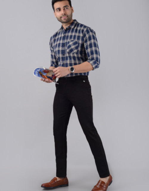 Expertly crafted for a sleek and comfortable fit, our Men's Slim Fit Cotton Stretchable Trousers in Brown are perfect for any occasion. Made with high-quality cotton and a touch of stretch, these trousers provide both style and flexibility. Available in a variety of sizes to ensure the perfect fit.