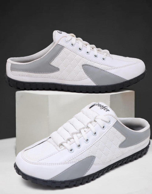 These white color block lace-up sneakers offer a refined blend of style and practicality. Featuring a secure lace-up design, they provide a customizable fit for enhanced comfort. The distinctive color block pattern adds a modern aesthetic, making them suitable for both casual and semi-formal occasions. Designed with durability in mind, these sneakers deliver reliable support and long-lasting wear, making them a smart choice for those seeking expert-level footwear that balances fashion and function.
