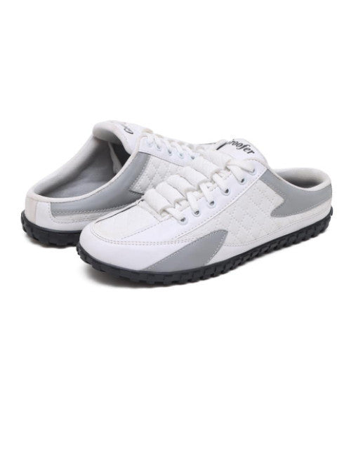 These white color block lace-up sneakers offer a refined blend of style and practicality. Featuring a secure lace-up design, they provide a customizable fit for enhanced comfort. The distinctive color block pattern adds a modern aesthetic, making them suitable for both casual and semi-formal occasions. Designed with durability in mind, these sneakers deliver reliable support and long-lasting wear, making them a smart choice for those seeking expert-level footwear that balances fashion and function.
