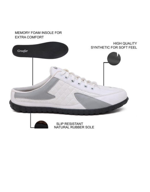 These white color block lace-up sneakers offer a refined blend of style and practicality. Featuring a secure lace-up design, they provide a customizable fit for enhanced comfort. The distinctive color block pattern adds a modern aesthetic, making them suitable for both casual and semi-formal occasions. Designed with durability in mind, these sneakers deliver reliable support and long-lasting wear, making them a smart choice for those seeking expert-level footwear that balances fashion and function.
