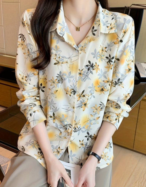 This Women Relaxed Fit Printed Formal Shirt delivers professional elegance with practical comfort. The carefully tailored relaxed silhouette ensures freedom of movement without sacrificing structure. Distinguished by its refined print pattern, this shirt provides versatility for corporate environments while maintaining a feminine aesthetic. Premium fabric construction offers durability and a consistently polished appearance throughout the workday.