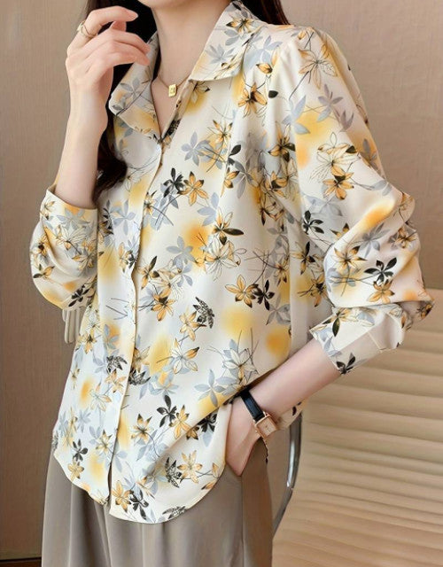 This Women Relaxed Fit Printed Formal Shirt delivers professional elegance with practical comfort. The carefully tailored relaxed silhouette ensures freedom of movement without sacrificing structure. Distinguished by its refined print pattern, this shirt provides versatility for corporate environments while maintaining a feminine aesthetic. Premium fabric construction offers durability and a consistently polished appearance throughout the workday.